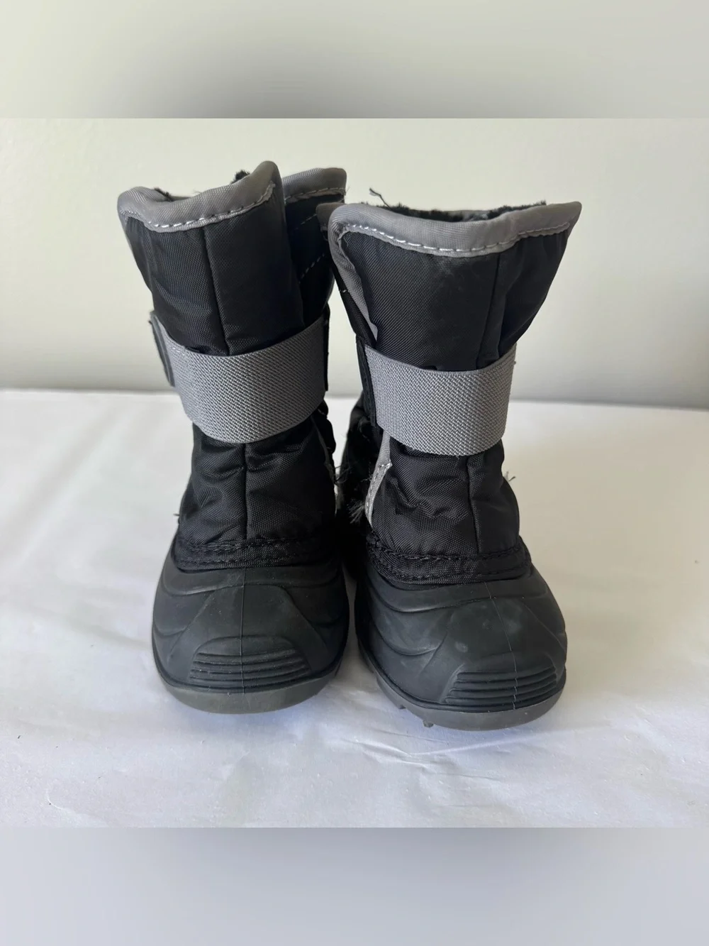 KAMIK Size 6 Toddler Boys Black Fur Lined Winter Pull On Boots
